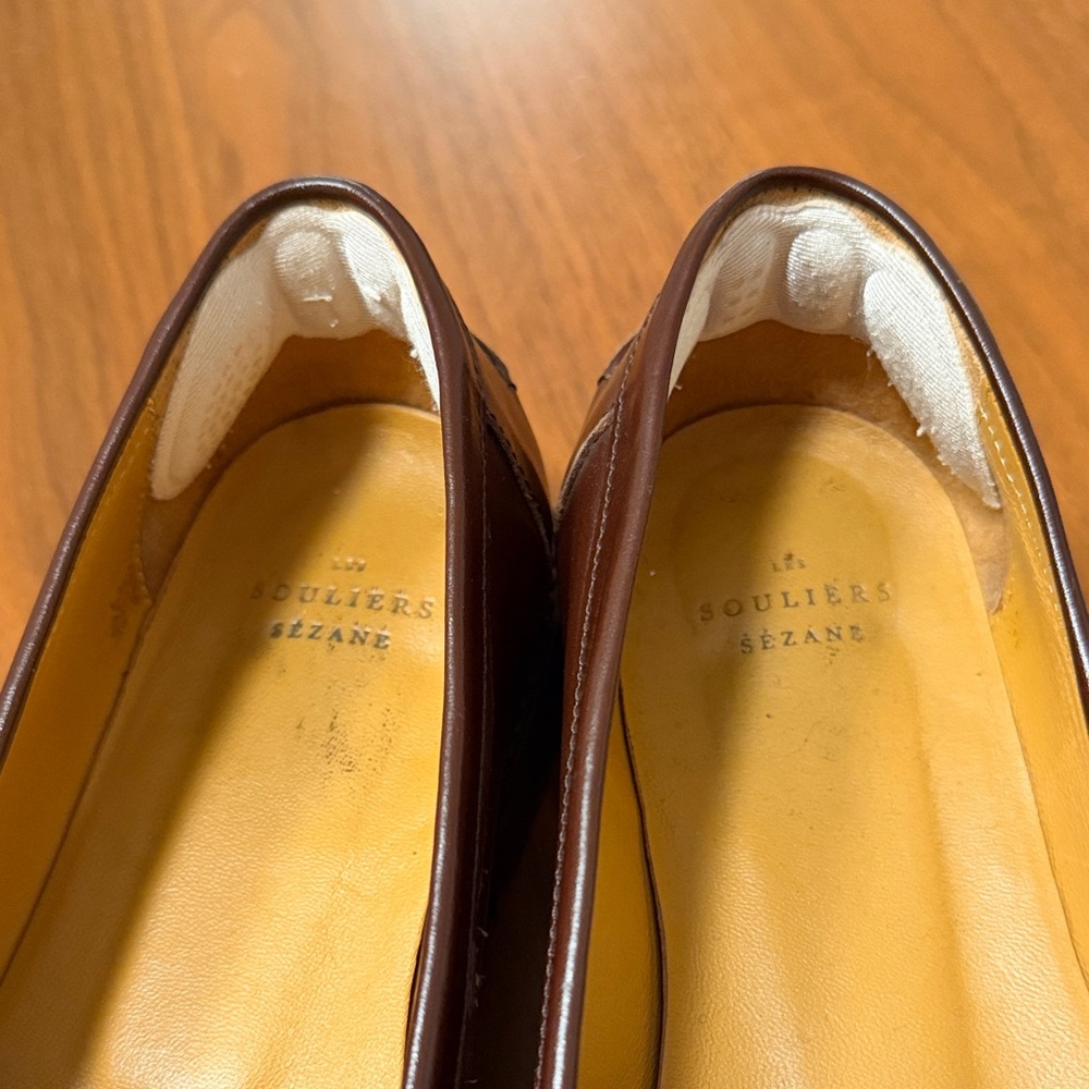 Sezane Dark Brown Fringe Loafers - Picture 3 of 8